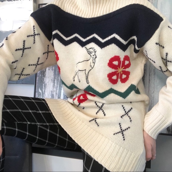 M VTG fair isle pullover knit sweater - Picture 1 of 8
